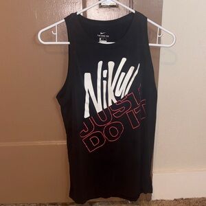 Nike Black Tank with White and Red Graphics size medium